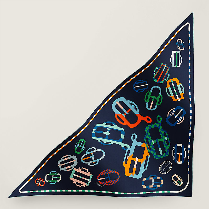 【新品未使用】エルメス トライアングル Bouclerie Moderne Bouclerie Moderne en Casaques giant triangle - Blue | Hermès Malaysia